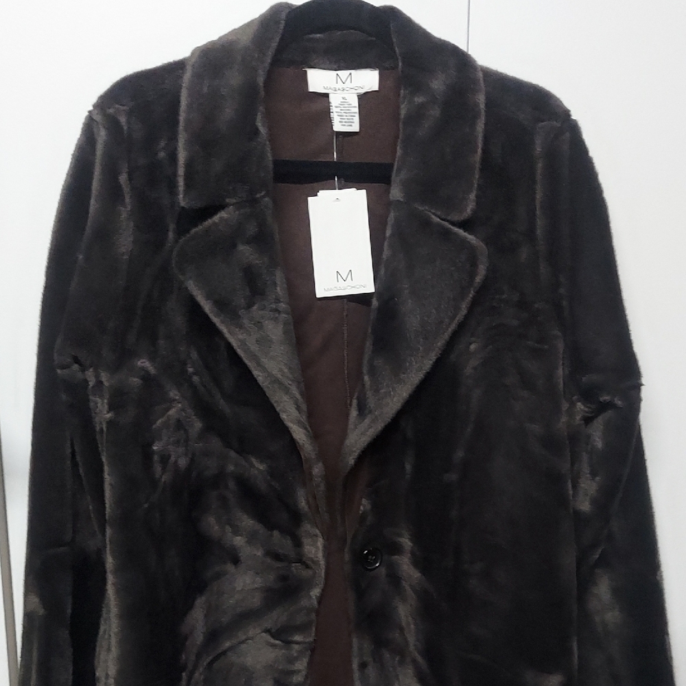 Dark Brown Faux Fur Teddy Jacket